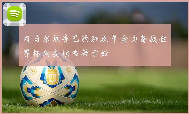 内马尔放弃巴西狂欢节全力备战世界杯向安切洛蒂示好